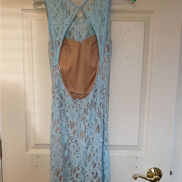 Long cyan robe - Picture 2 of 2